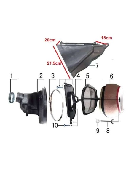 Caja de Filtro de Aire Completa 250/450CC