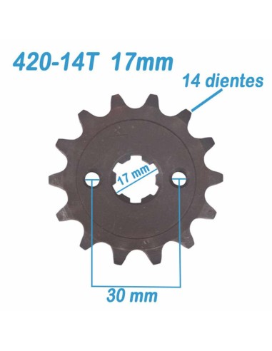 Piñon Salida 420-14T 17mm